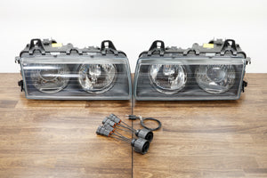 Bi-LED Swapped OEM E36 Bosch / AL / Magnetti Marelli Euro H1 Projector Headlight Set - NEW